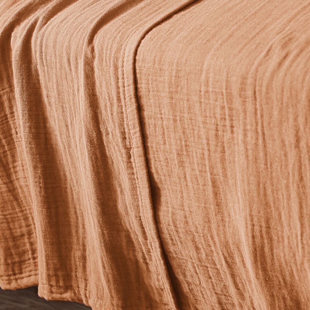 Drap plat gaze de coton uni 270x300 cm — vue 3