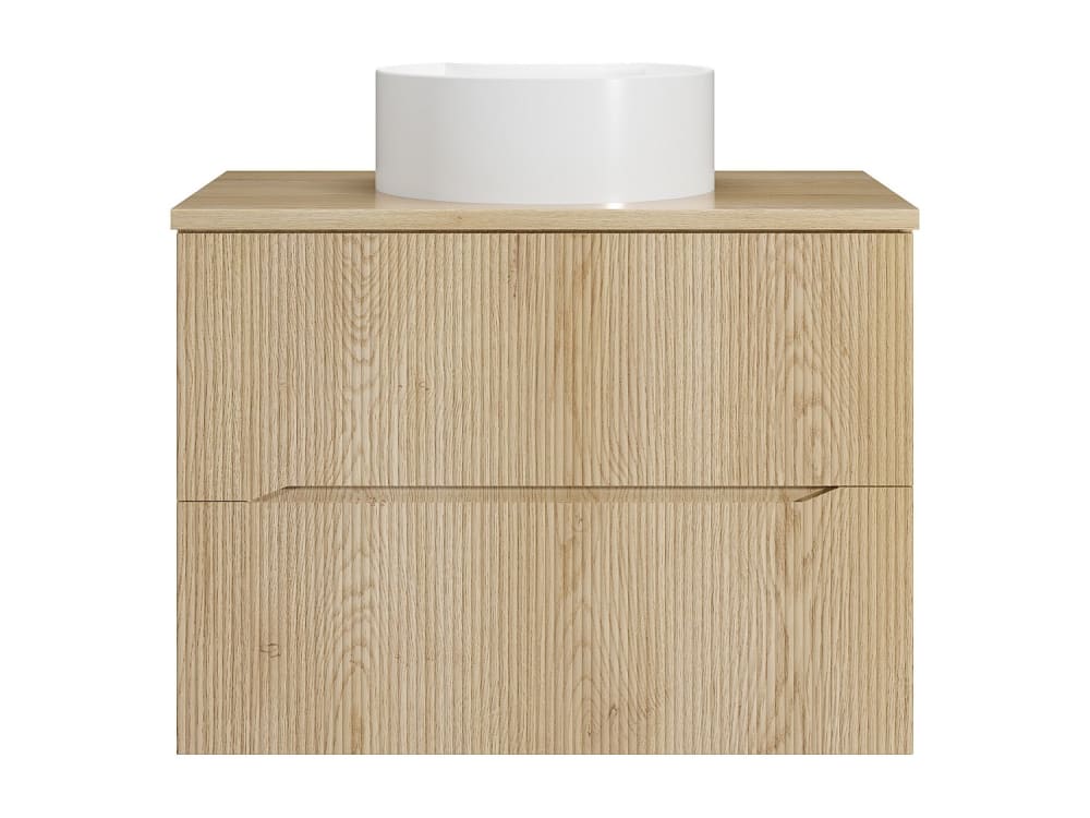 Meuble simple vasque effet bois