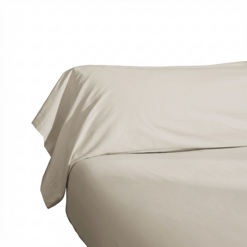 Taie de traversin percale de coton uni 43x185 cm