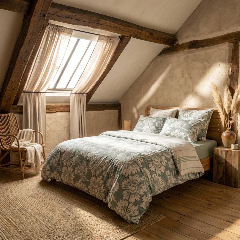 Housse de couette coton à motifs 220x240 cm
