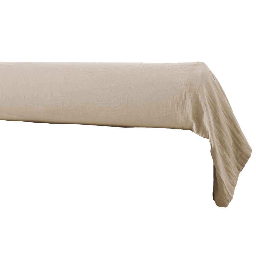 Taie de traversin gaze de coton uni 43x185 cm