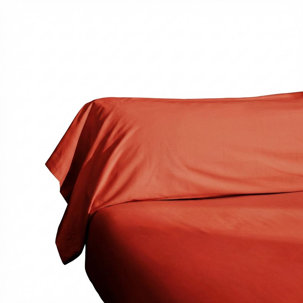 Taie de traversin percale de coton uni 43x185 cm