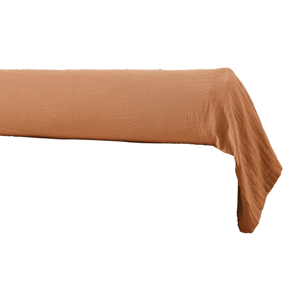 Taie de traversin gaze de coton uni 43x185 cm