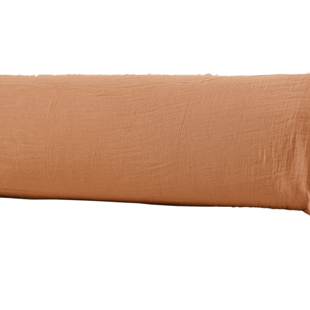 Taie de traversin gaze de coton uni 43x185 cm - Maisons du Monde