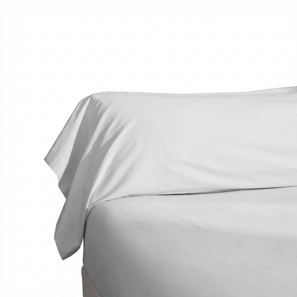 Taie de traversin percale de coton uni 43x185 cm