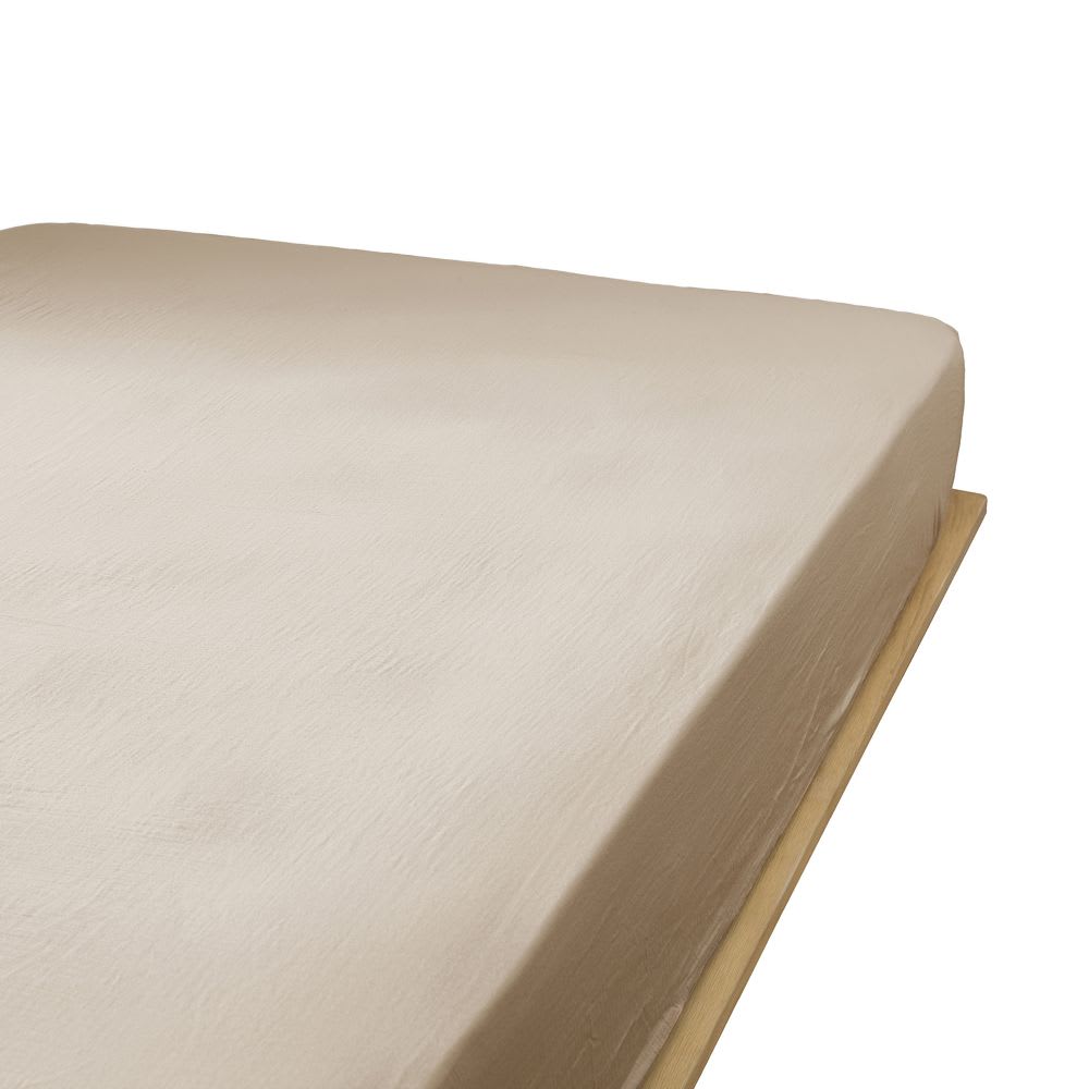 Drap housse gaze de coton uni 200x200+30 cm — vue 3