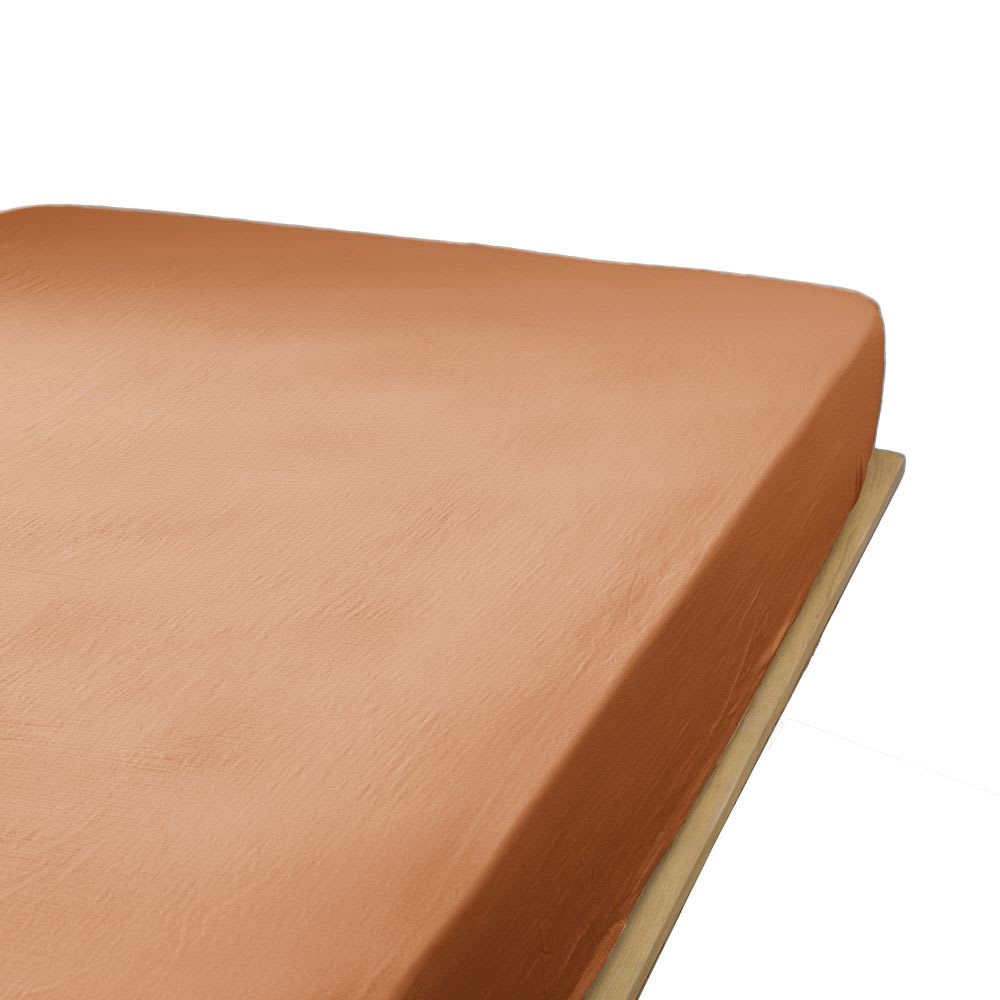 Drap housse gaze de coton uni 200x200+30 cm — vue 3