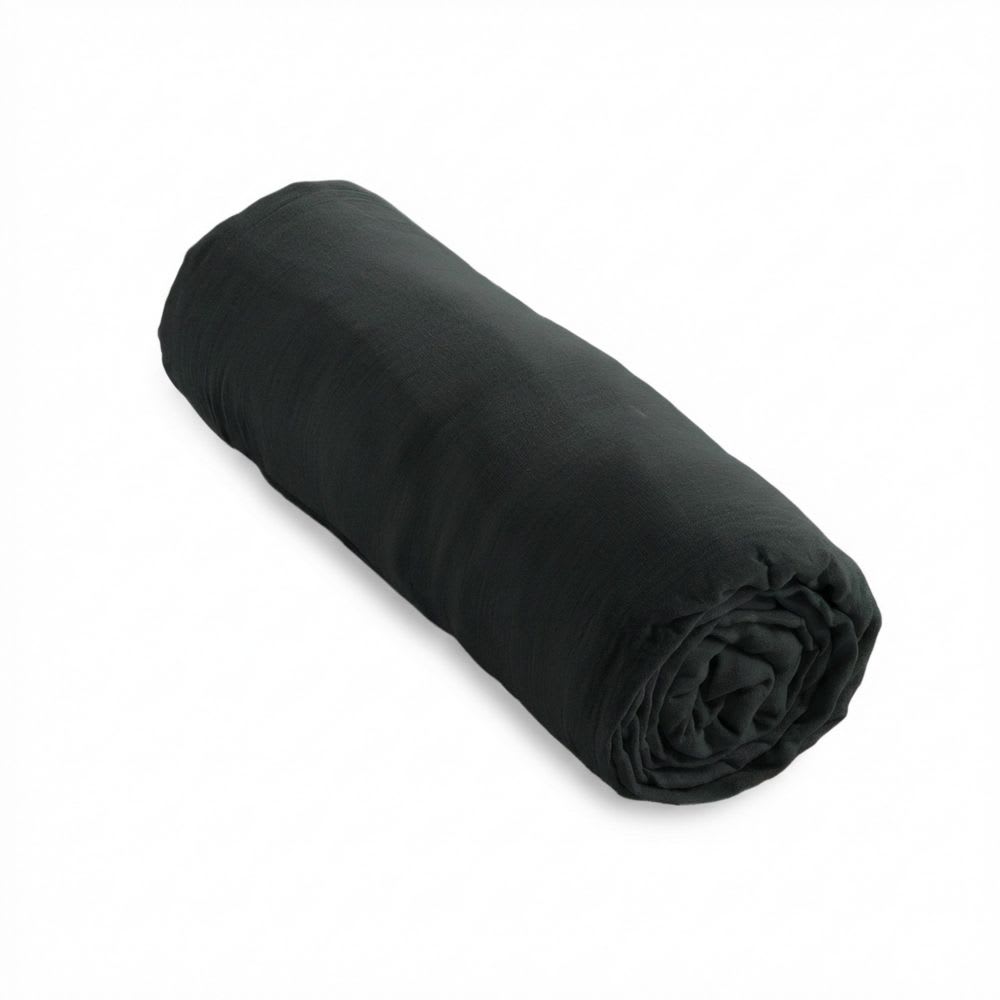 Drap housse gaze de coton uni 200x200+30 cm — vue 4