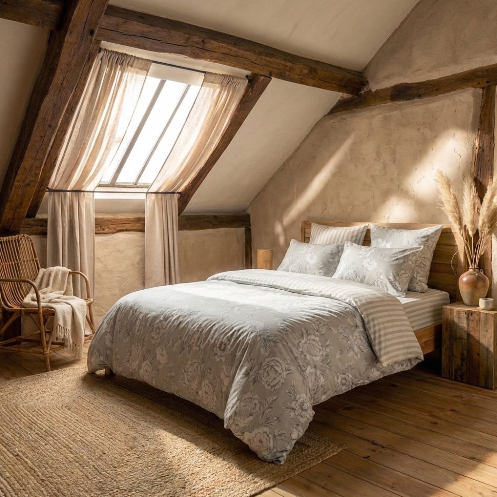 Housse de couette coton à motifs 200x200 cm