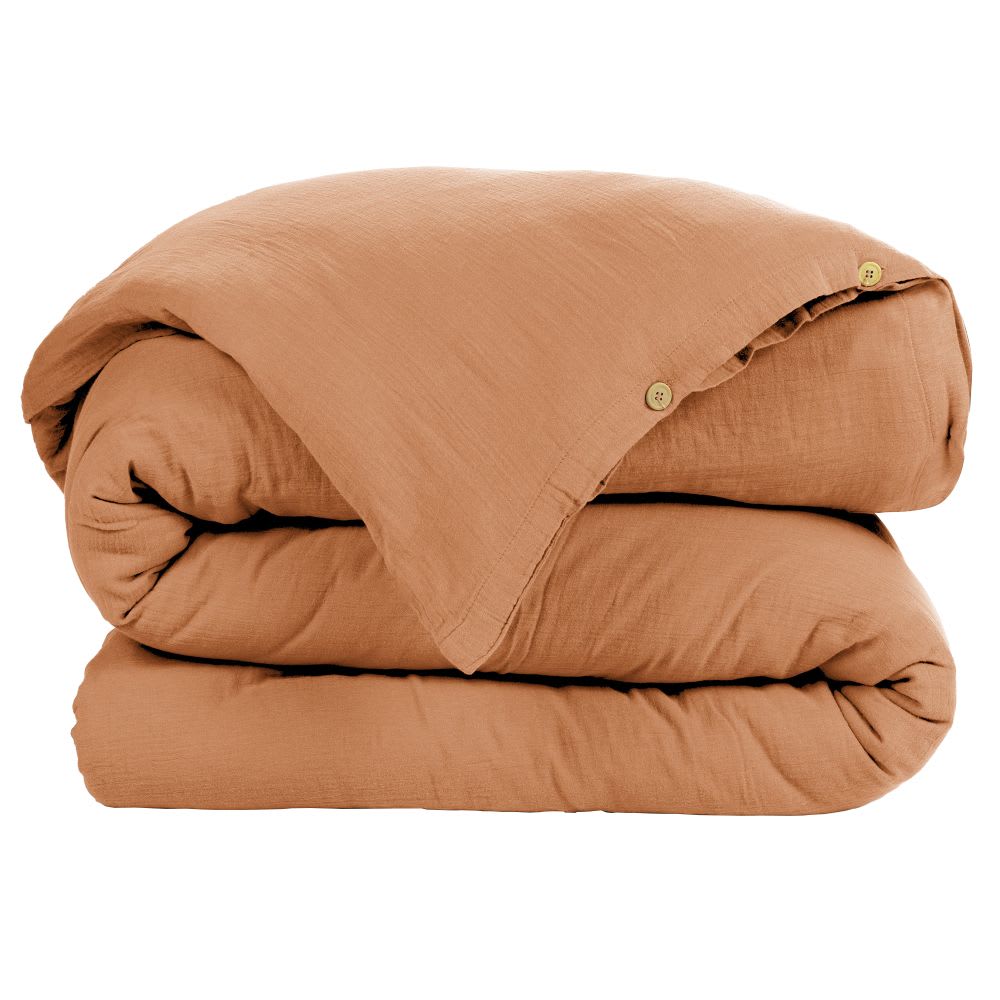 Housse de couette gaze de coton unie 220x240 cm — vue 3