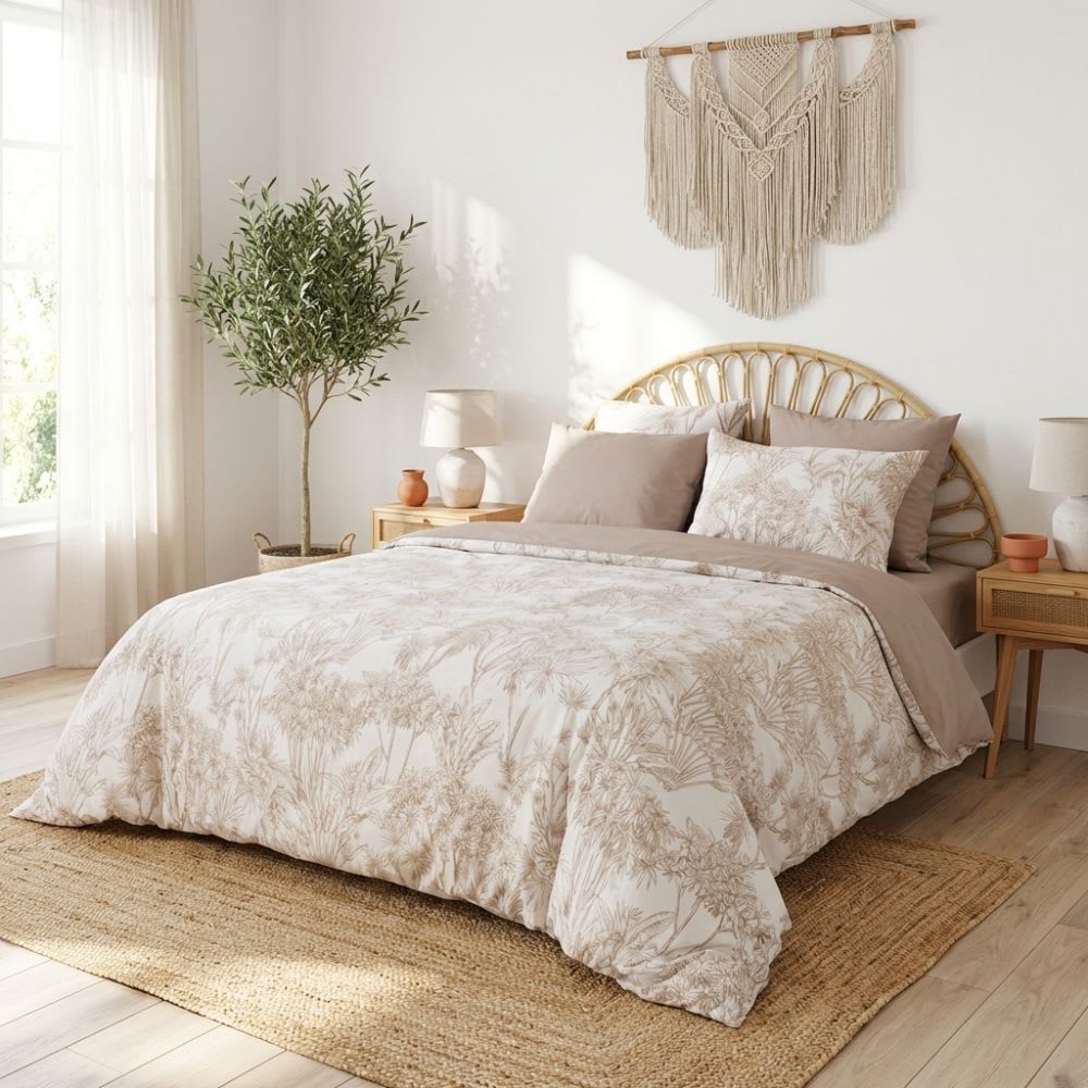Housse de couette coton à motifs 200x200 cm