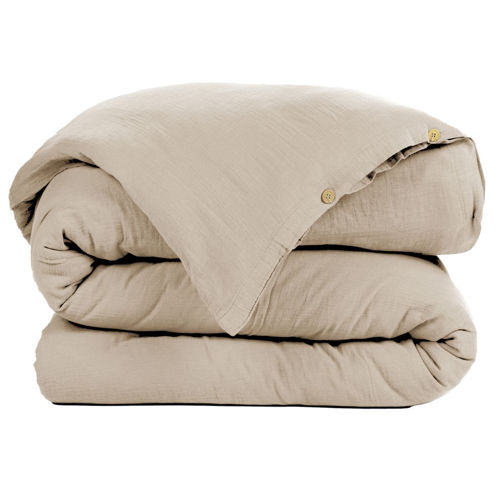 Housse de couette gaze de coton unie 220x240 cm — vue 3