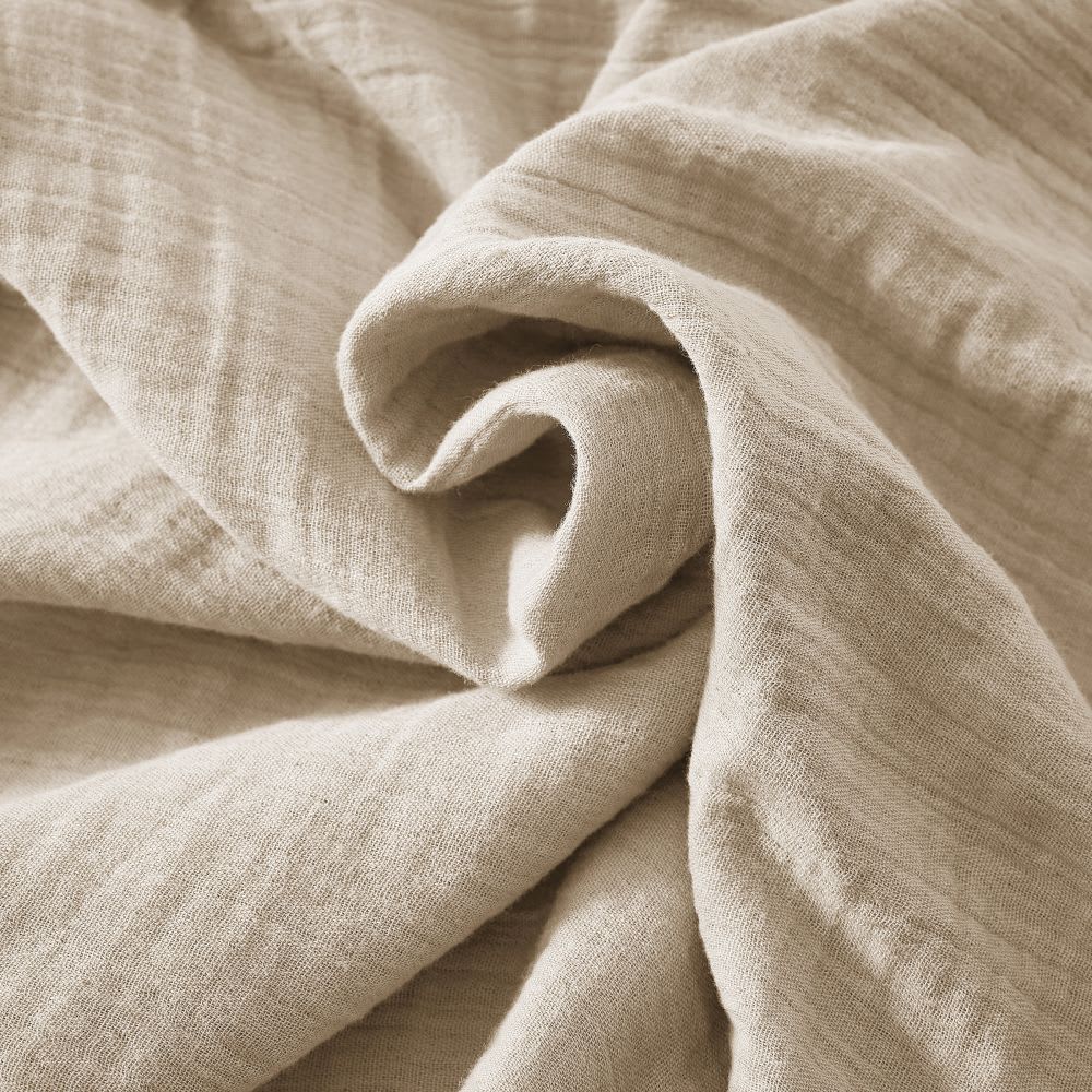 Housse de couette gaze de coton unie 220x240 cm — vue 4