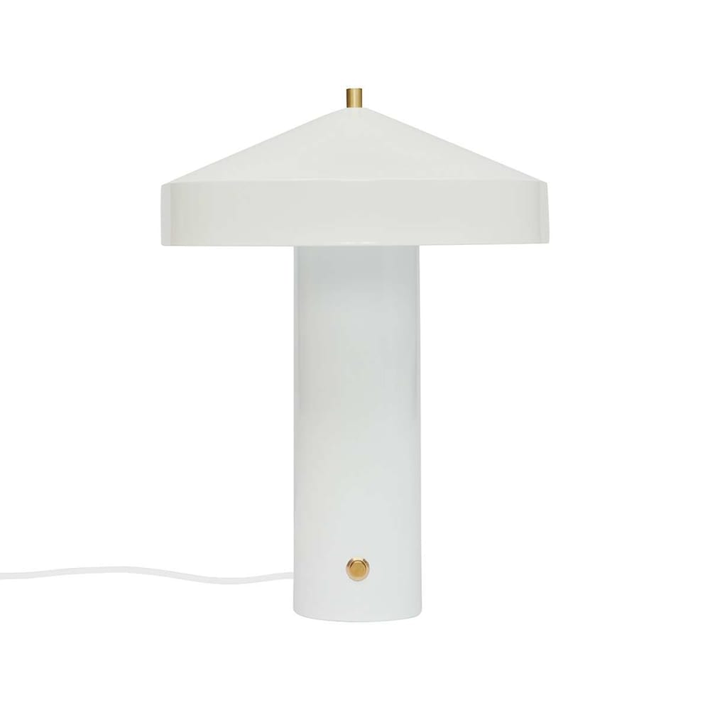 Lampe de table d’intérieur blanche en métal 30×41 cm