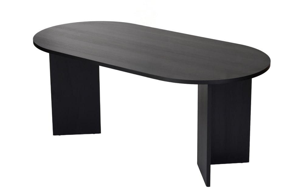 Table repas en bois noir