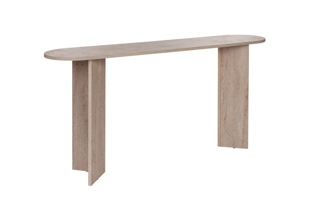 Console en bois beige 150 x 35 x 75 cm