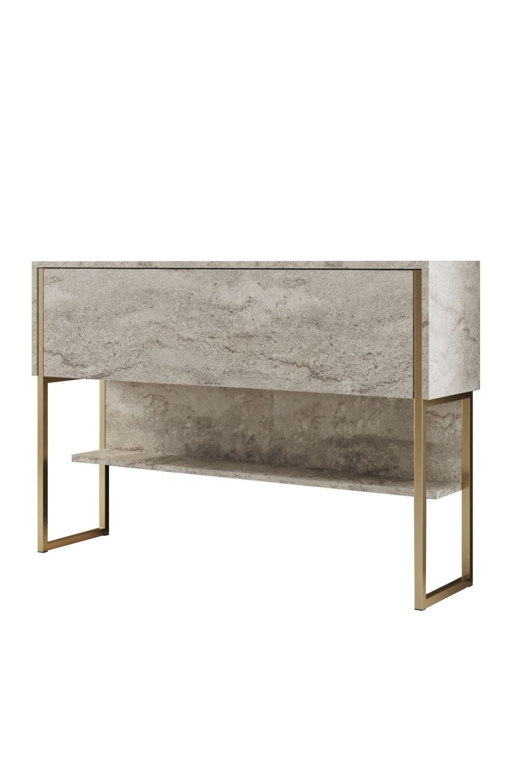 Console en bois beige 120 x 30 x 80 cm