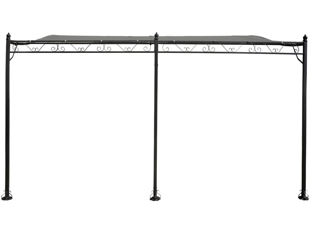 Pergola en acier gris 396 x 300 x 250 cm