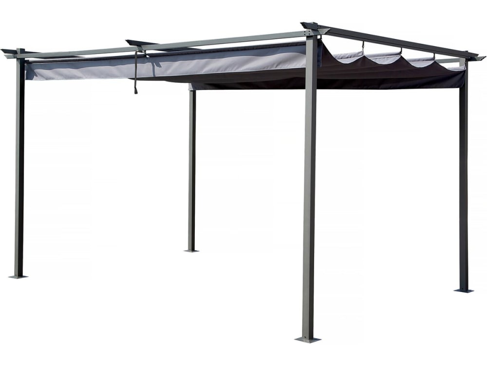 Pergola en acier anthracite 300 x 400 cm