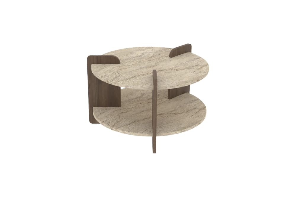 Table basse en bois beige 70 x 70 x 45 cm