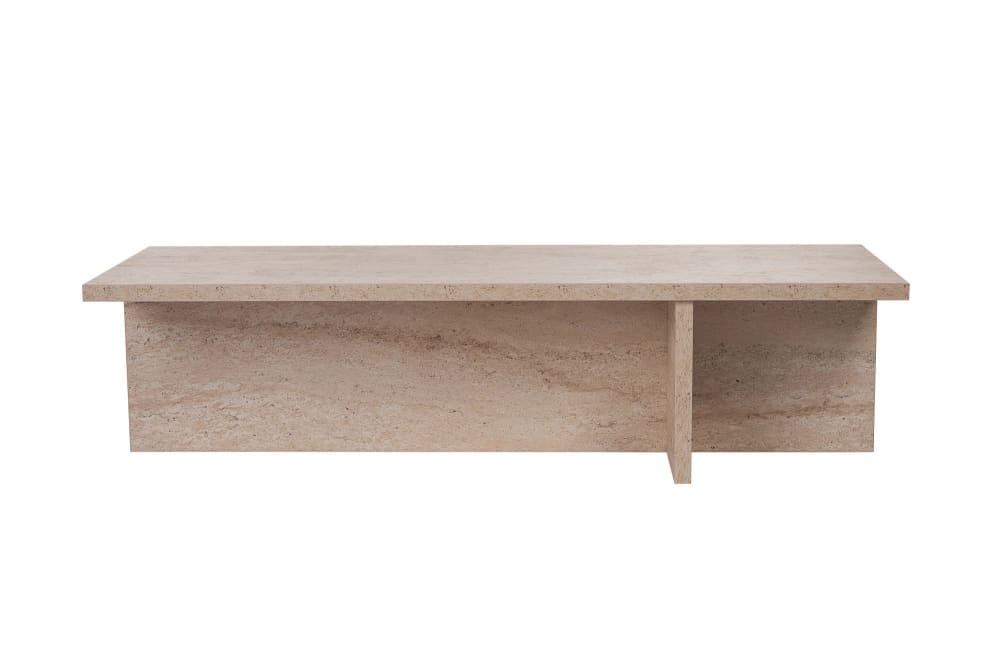 Table basse en bois beige