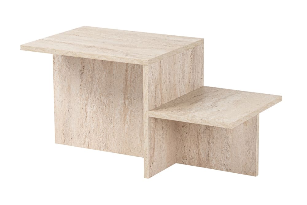 Table basse en bois beige 80 x 40 x 40 cm