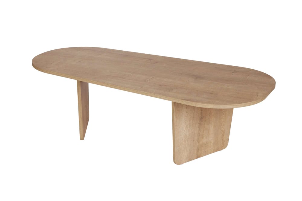 Table basse en bois marron clair 130 x 65 x 40 cm