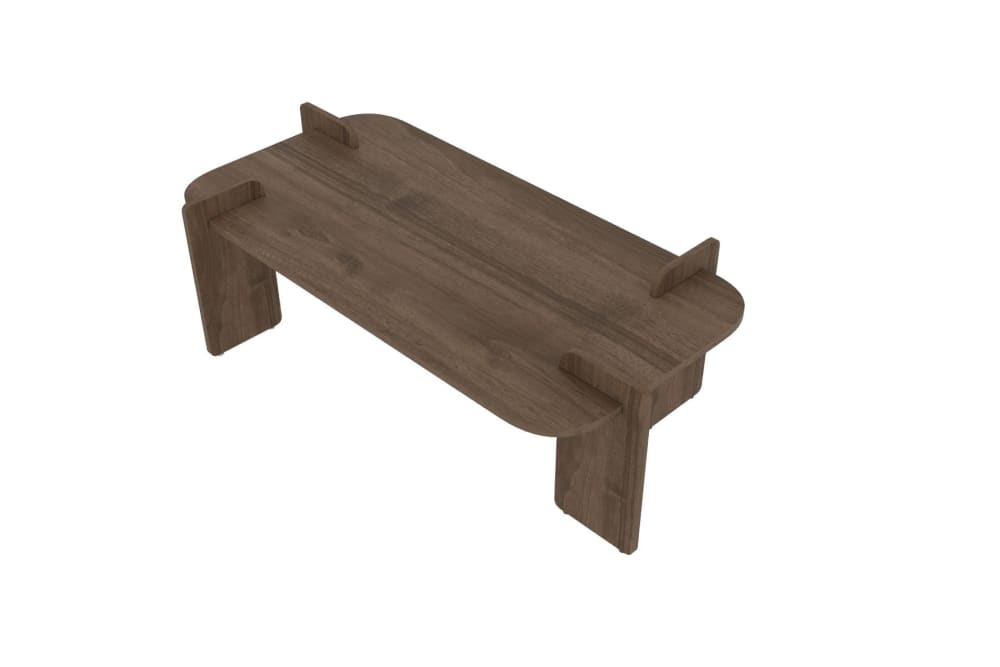 Table basse en bois marron 120 x 60 x 35 cm