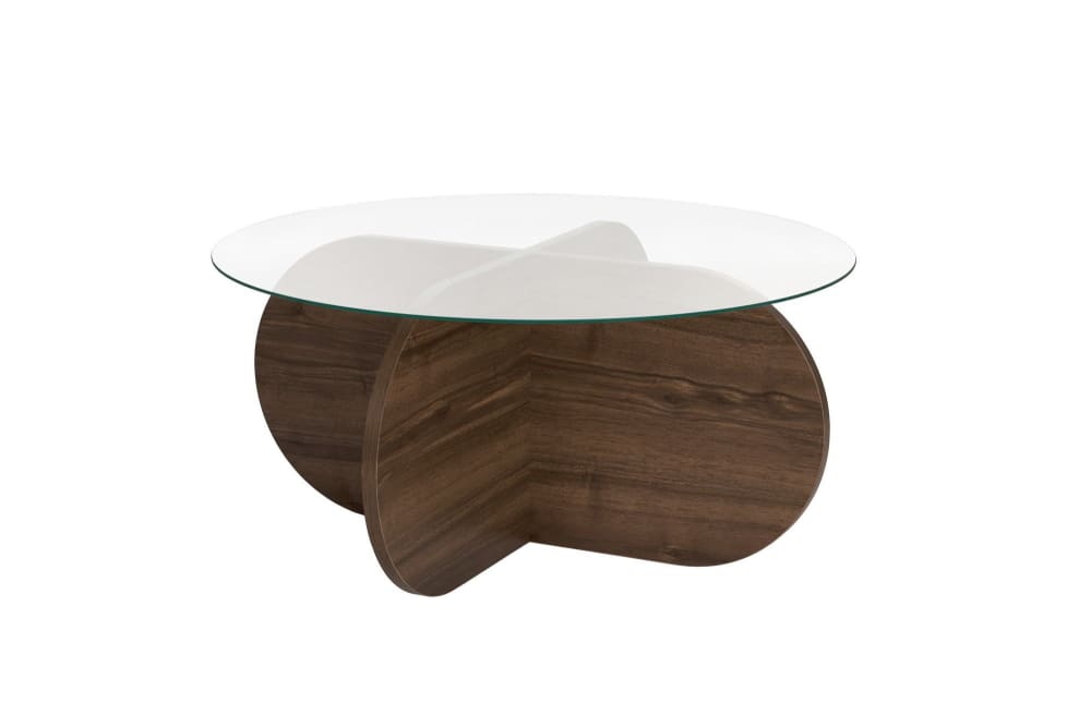 Table basse en bois marron foncé 75 x 75 x 35 cm