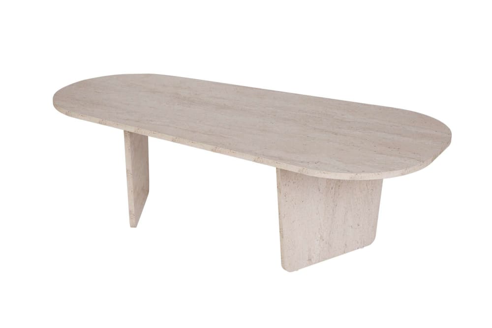 Table basse en bois beige 130 x 65 x 40 cm