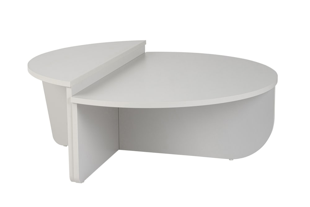 Table basse en bois blanc 90 x 60 x 30 cm