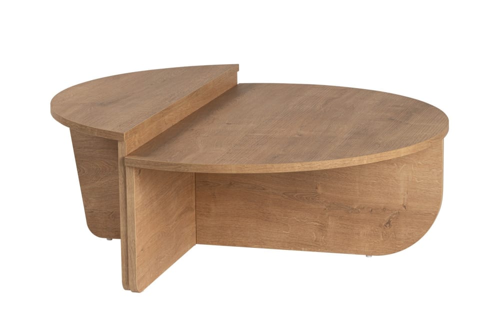 Table basse en bois marron clair 90 x 60 x 30 cm