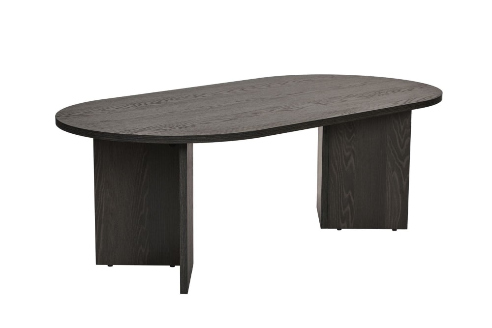 Table basse en bois noir brillant 119 x 60 x 40 cm