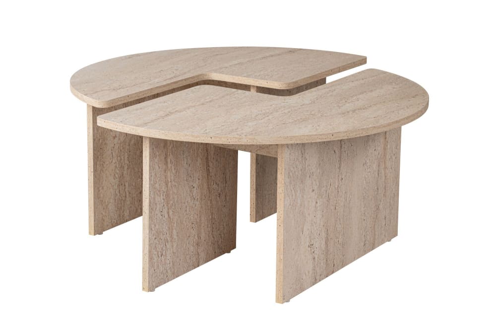 Table basse en bois beige 90 x 90 x 41 cm