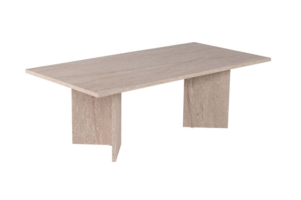 Table basse en bois travertine 60 x 119 x 40 cm