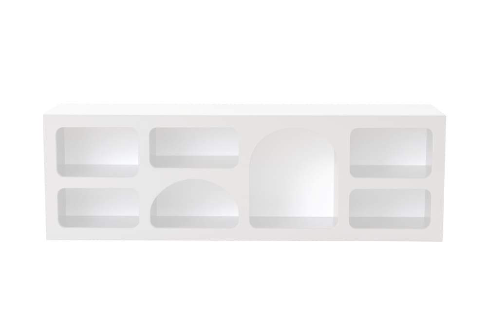 Buffet en bois blanc 160 x 40 x 51 cm
