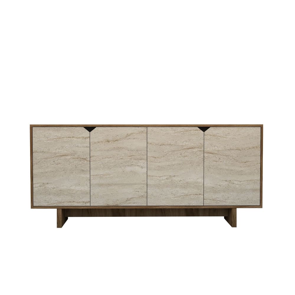 Buffet en bois beige 180 x 40 x 81 cm