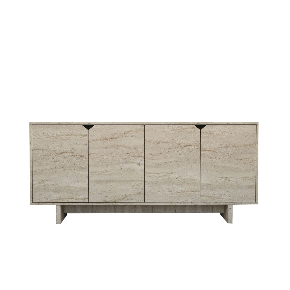Buffet en bois beige 180 x 40 x 81 cm