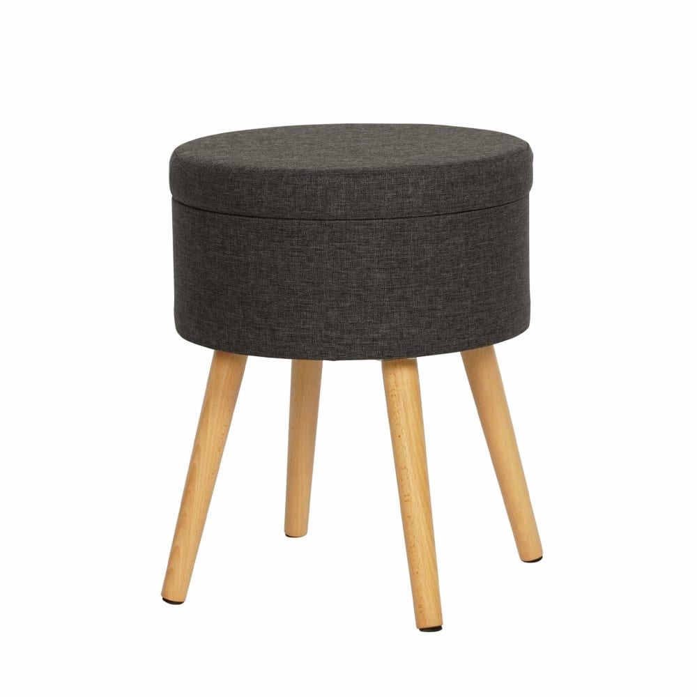 Tabouret de rangement en gris fonce 45x36x36 Tabouret de rangement en gris fonce 45x36x36
