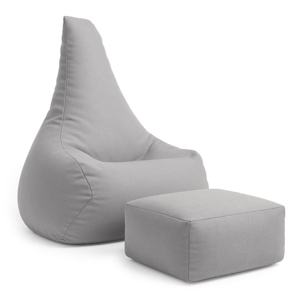 Pouf poire enfant extérieur avec repose-pieds