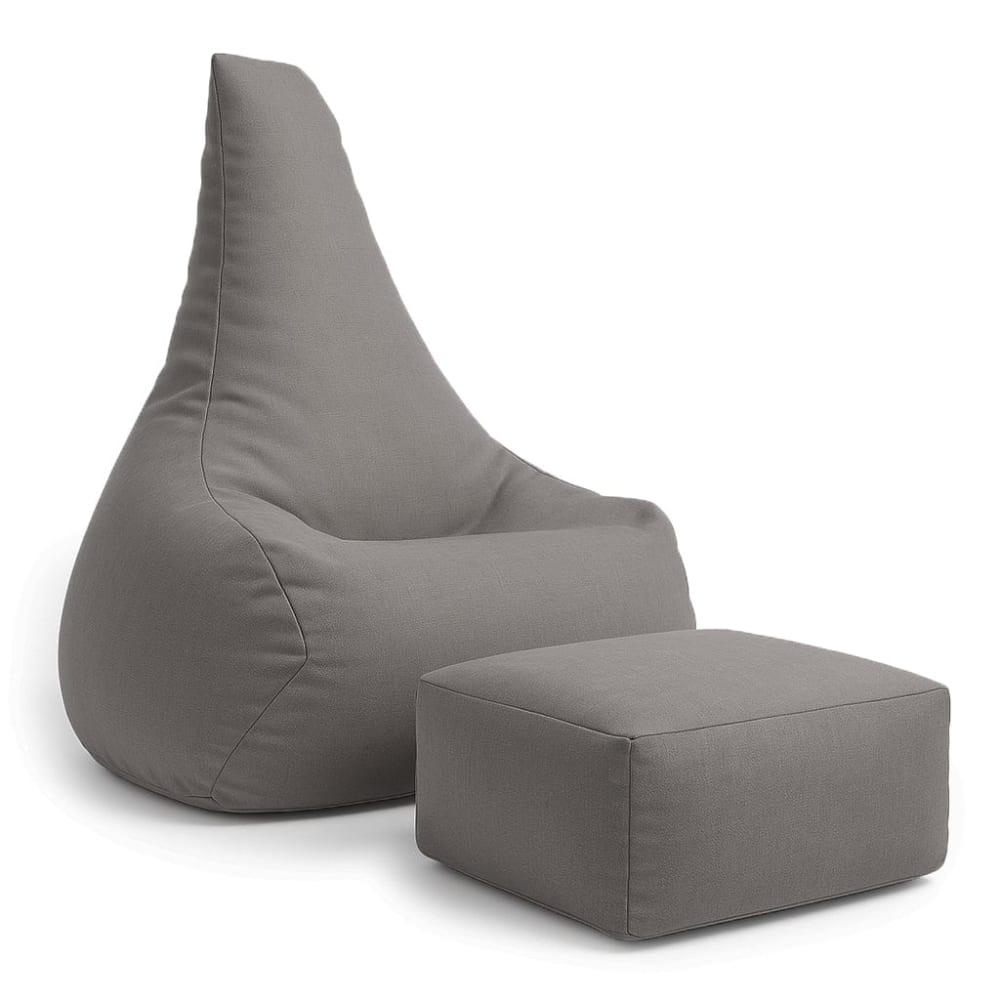 Pouf poire enfant extérieur détente avec repose-pieds Pouf poire enfant extérieur détente avec repose-pieds