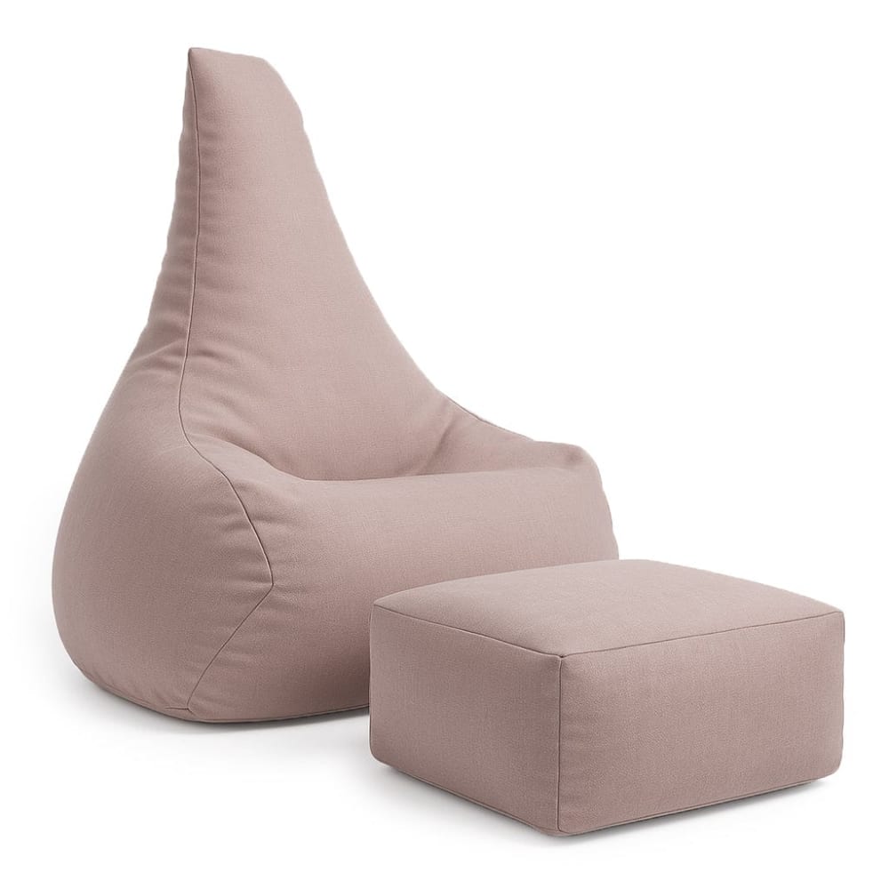 Pouf poire enfant extérieur confort avec repose-pieds