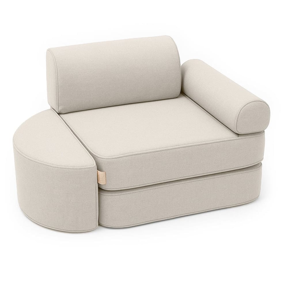 Fauteuil modulable enfant 60 cm en toile déperlante uv, sable