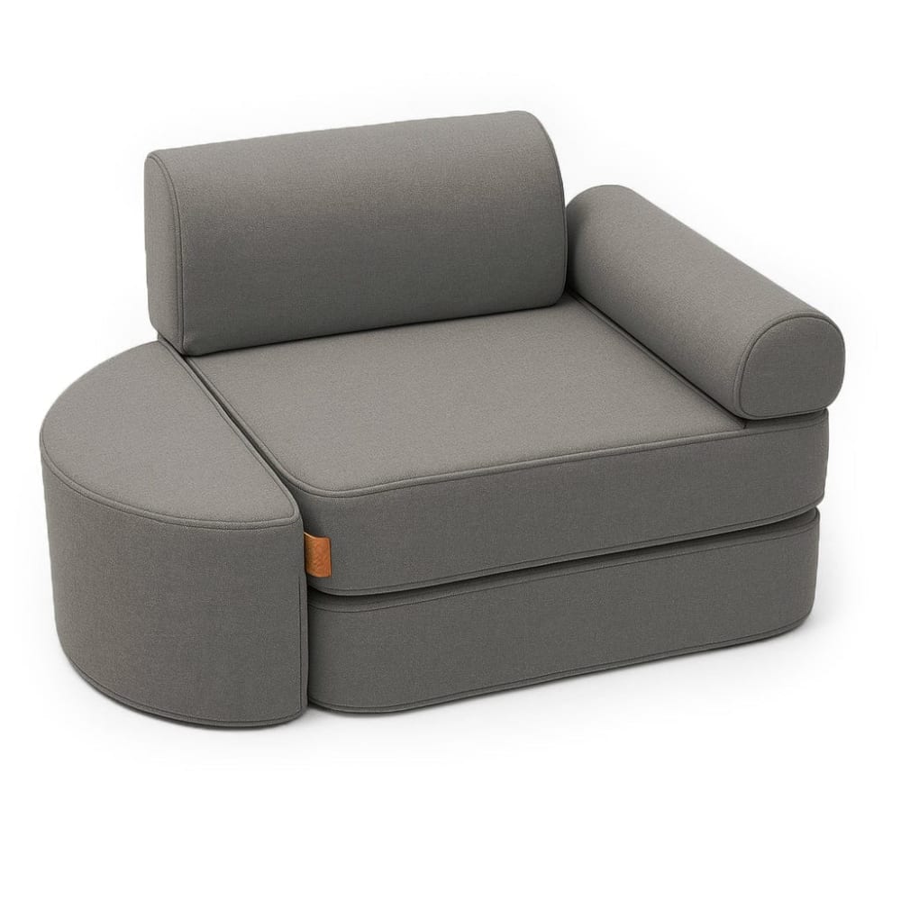 Fauteuil modulable enfant 60 cm en toile déperlante uv, taupe