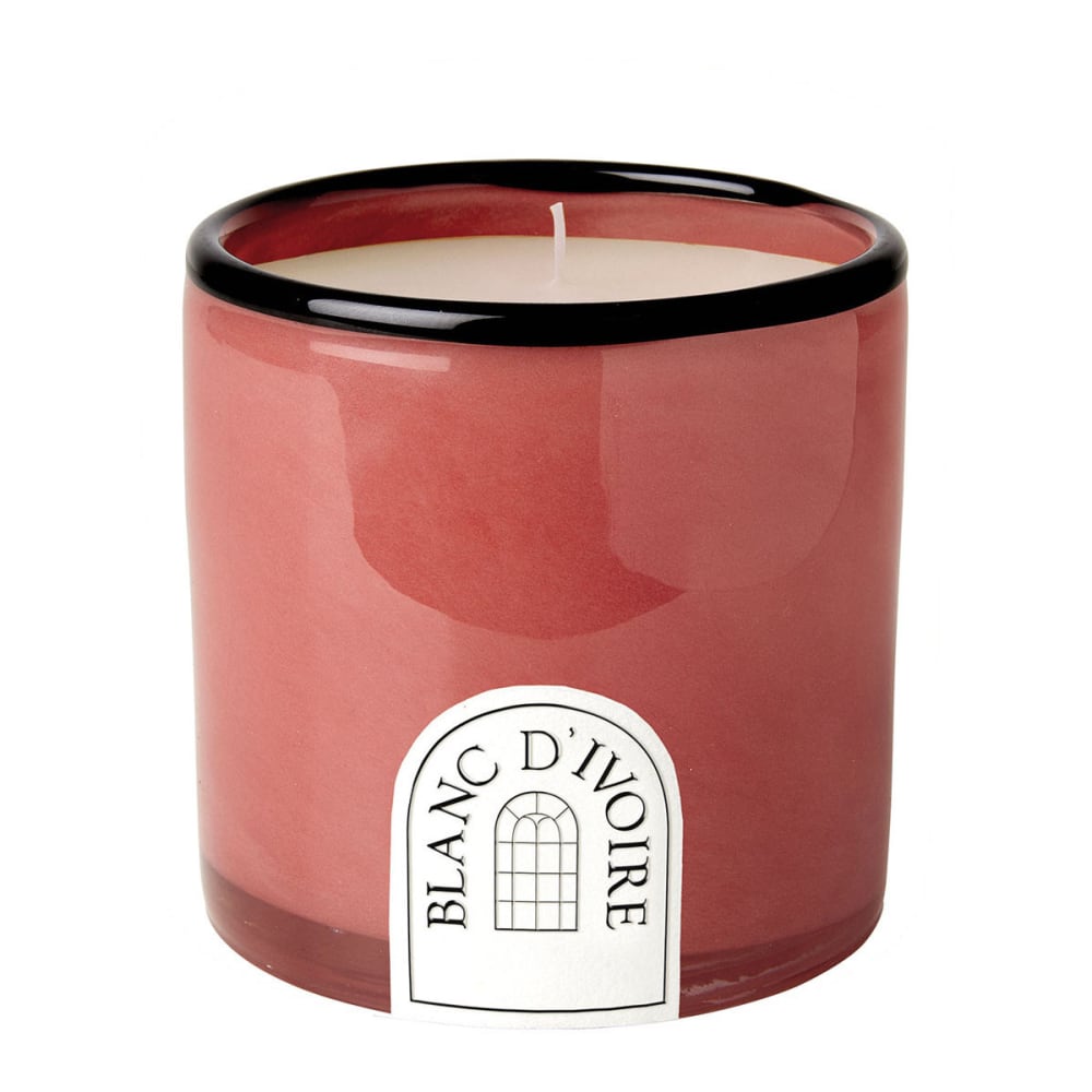Bougie parfumée en verre magenta - Palais d'Encens - 340 g