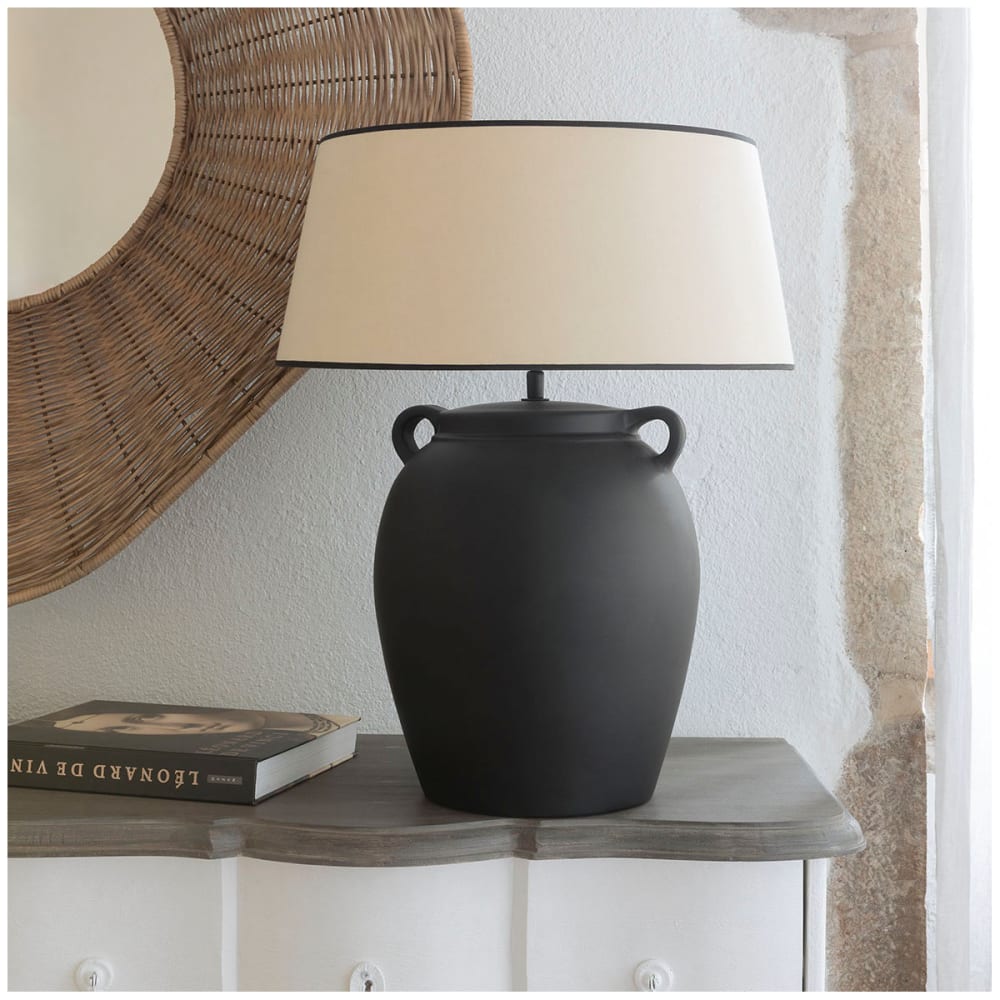Pied de lampe en céramique - noir - ø 29 x 44,5 cm — vue 3