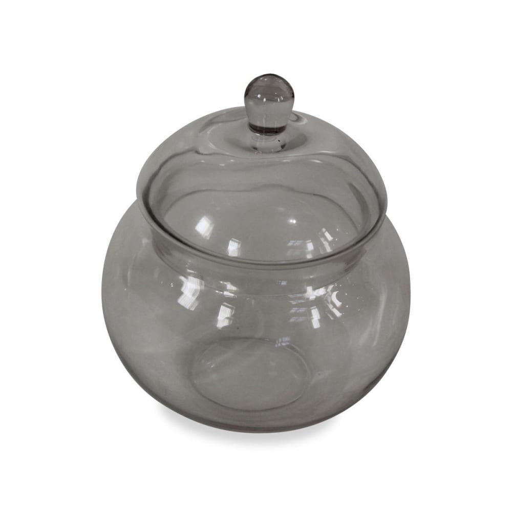 Bonbonnière en verre gris