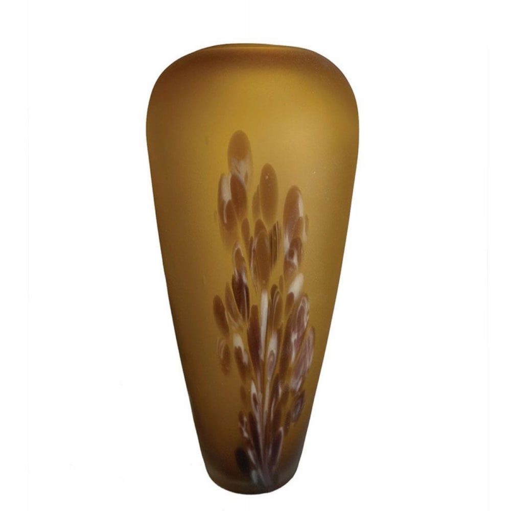 Vase rétro en verre orange
