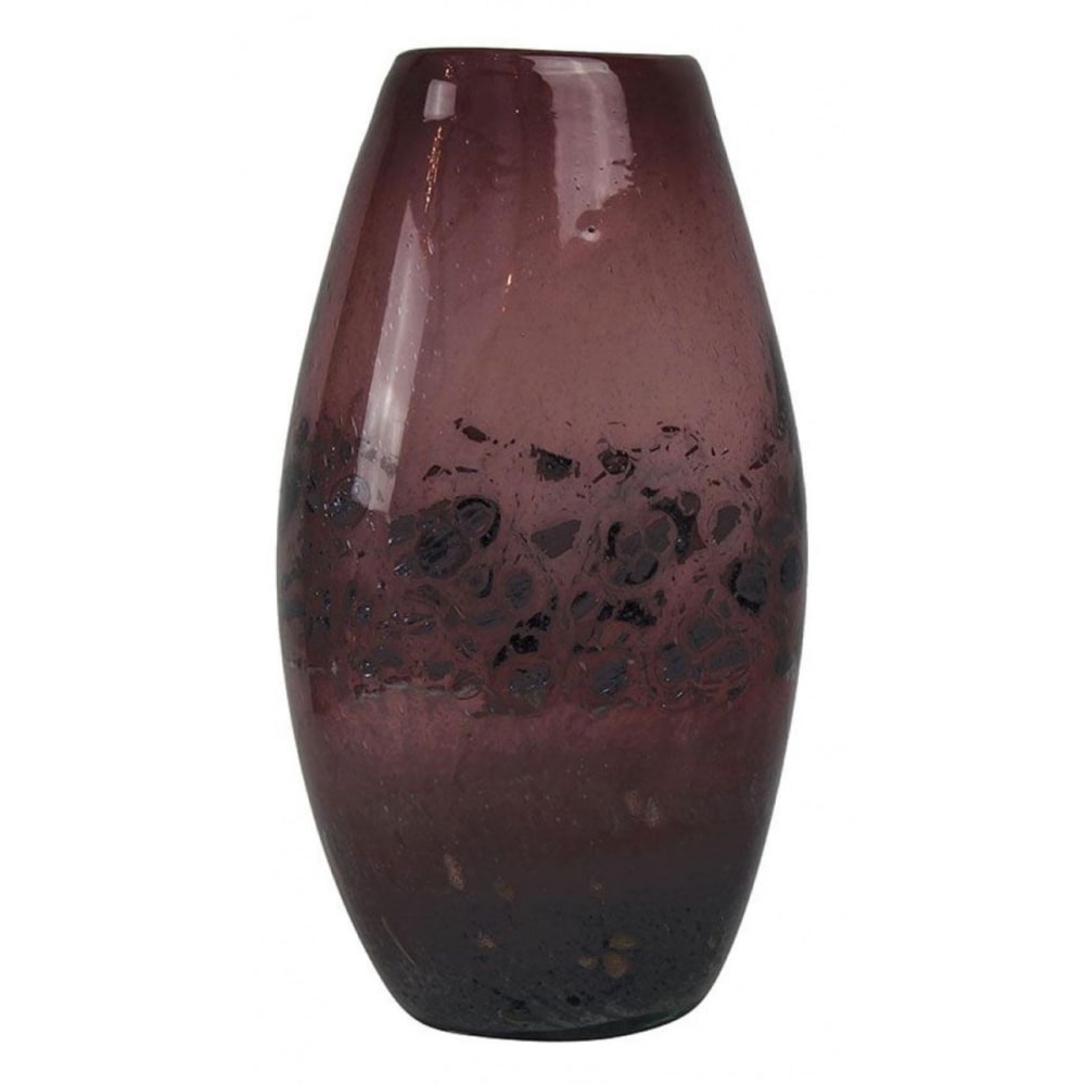 Vase en verre rouge