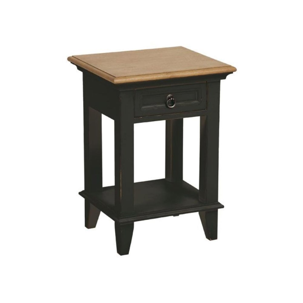 Table de chevet ouvert 1 tiroir en bois noir